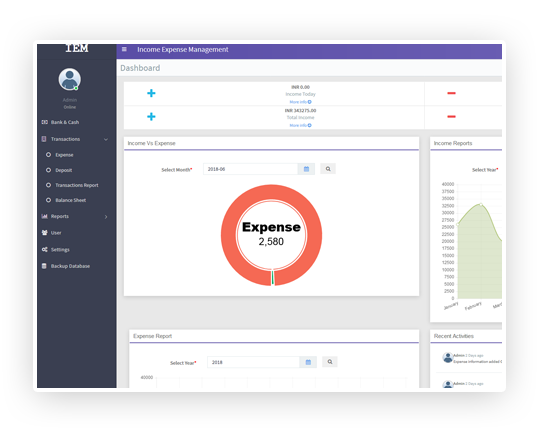 Income Expense Management System